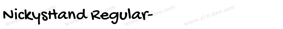 NickysHand Regular字体转换